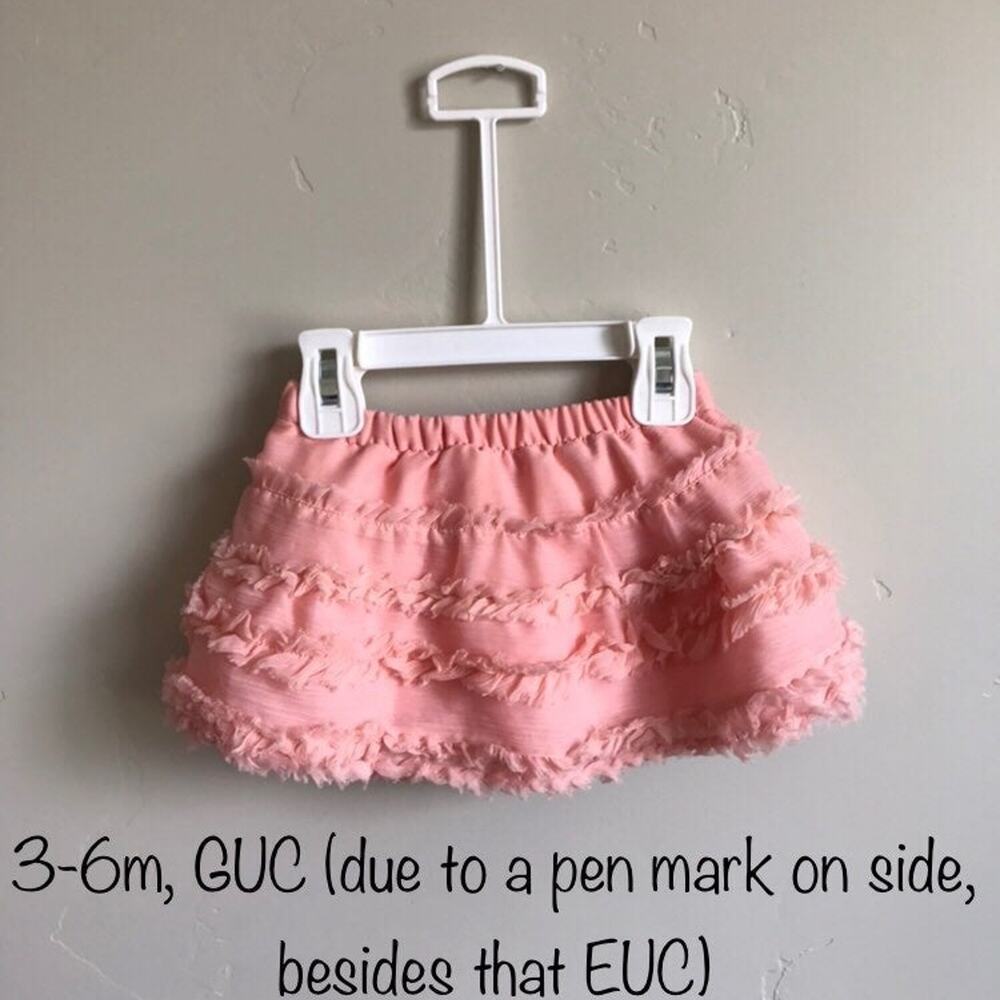Baby Gap 3-6m Pink Ruffled Baby Girl Skirt
